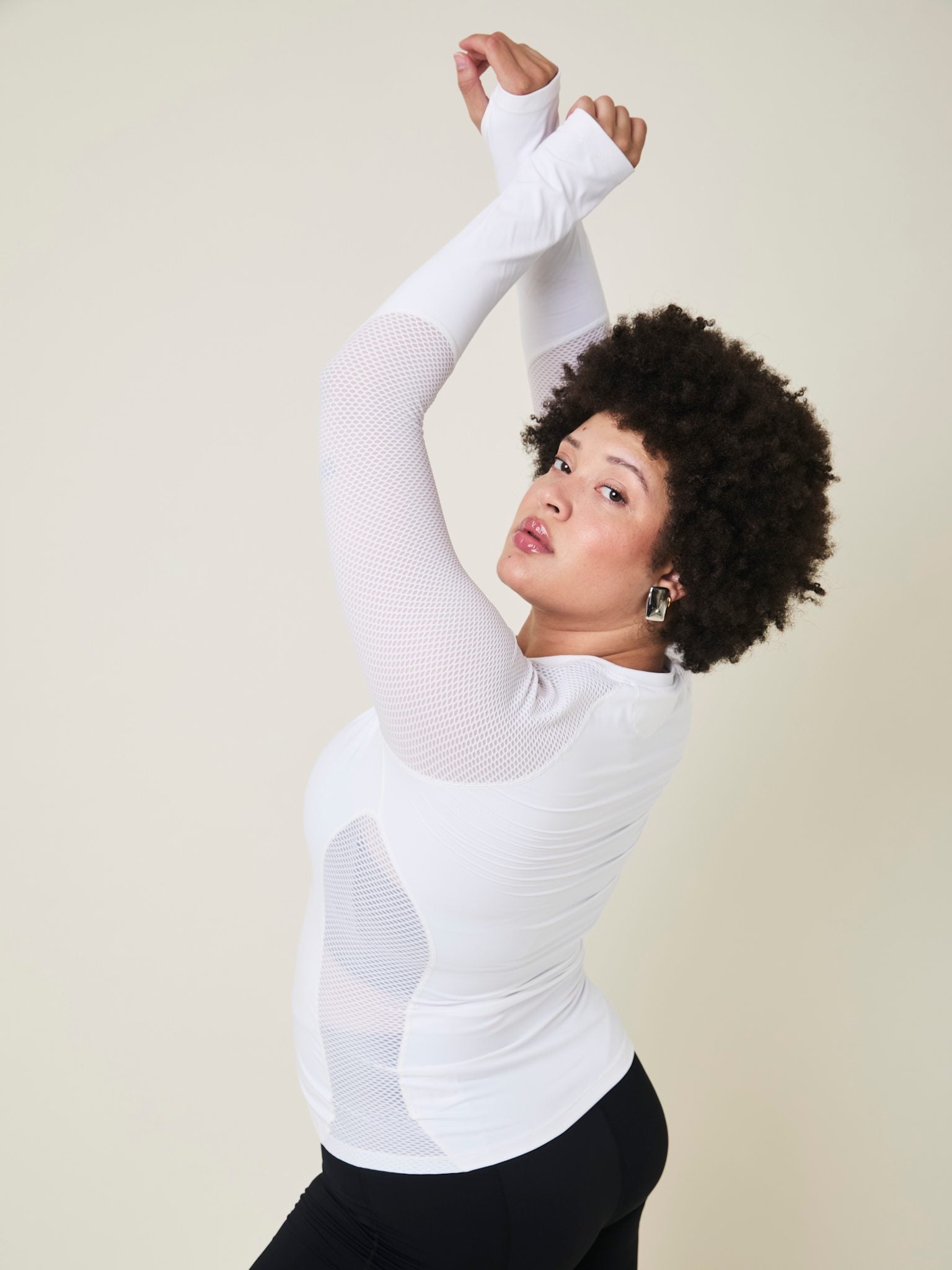 Ability Performance T-shirt med lange ærmer - Crystal White