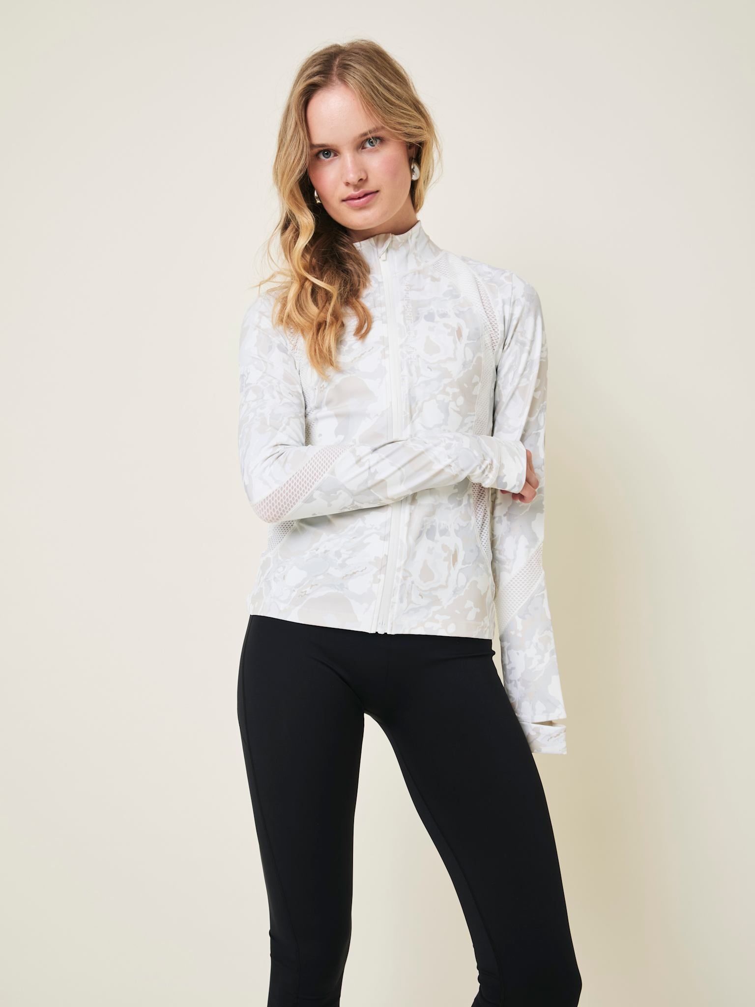 Alma Long Sleeve Zip Jacket - Marble