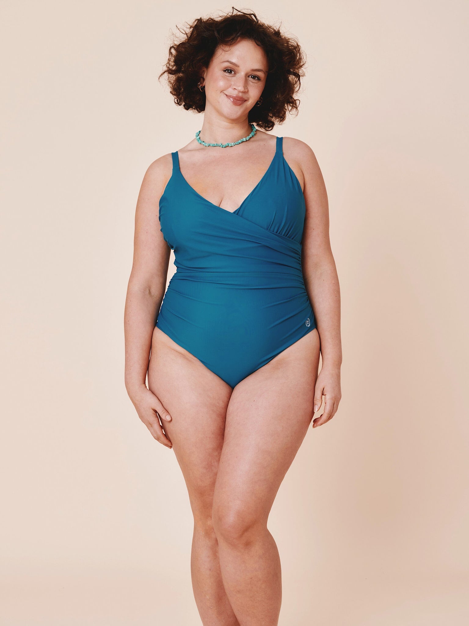 Medewi draperet badedragt - Teal