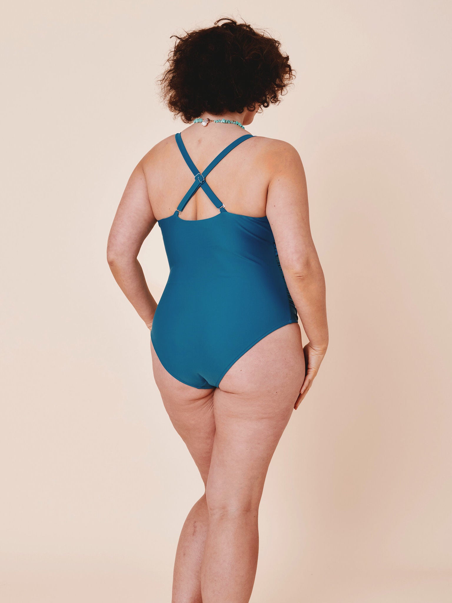 Medewi draperet badedragt - Teal