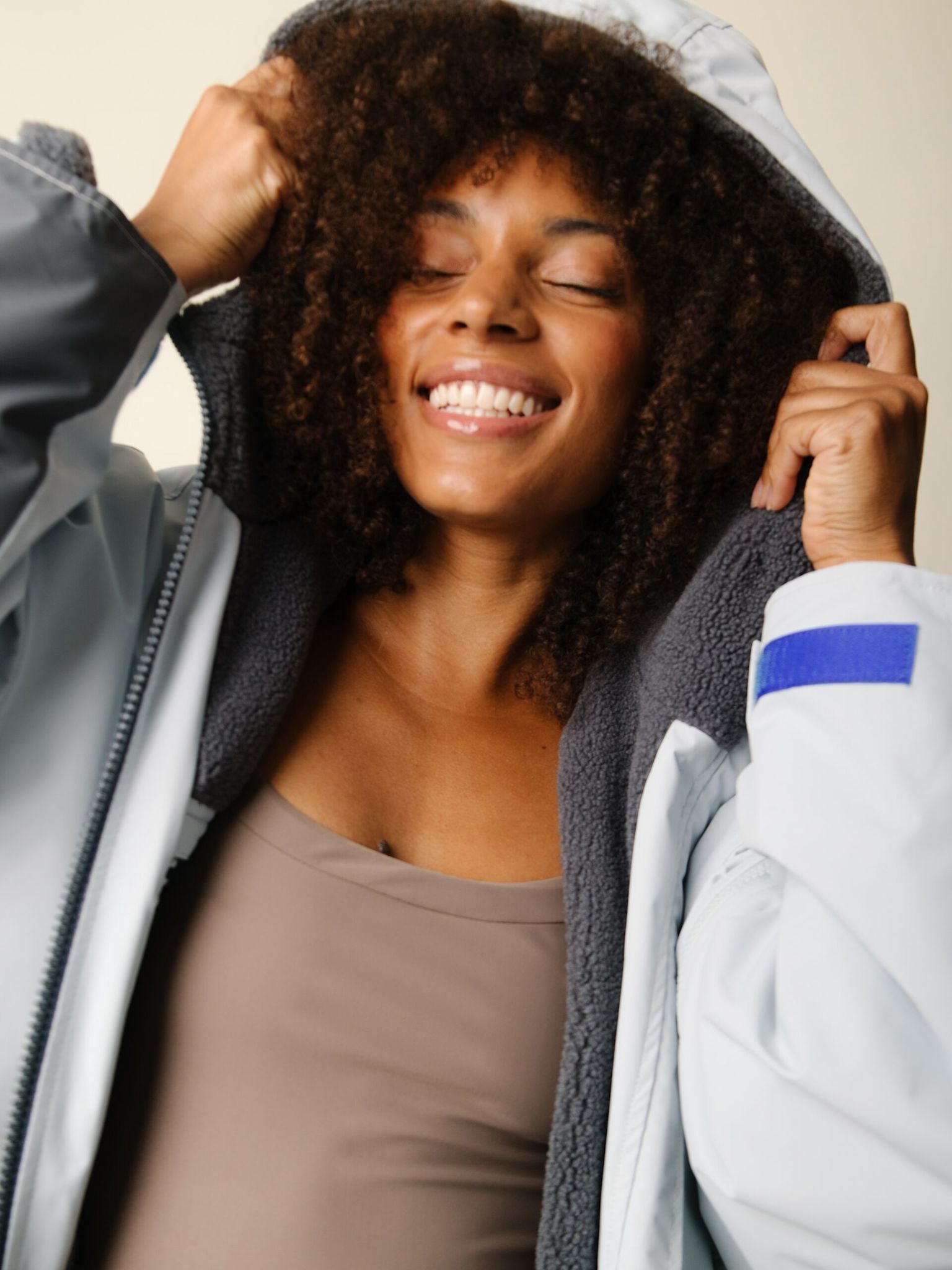 Nordic Fleece Changing Robe - Grey