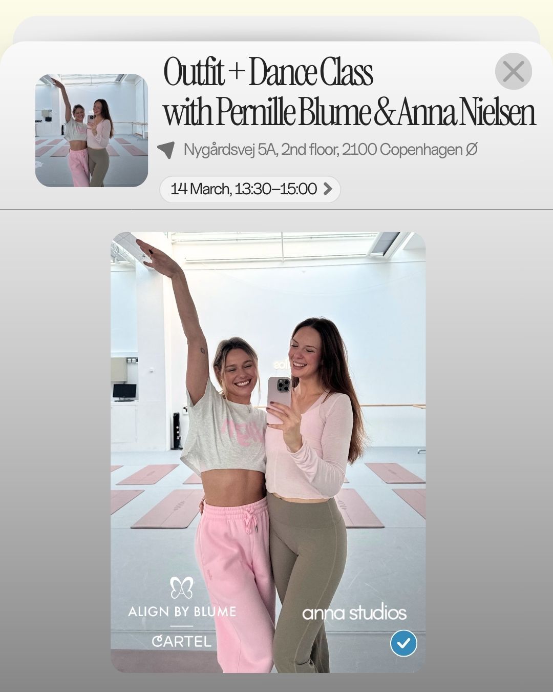 Outfit + Dance Class (14 March) with Pernille Blume & Anna Nielsen