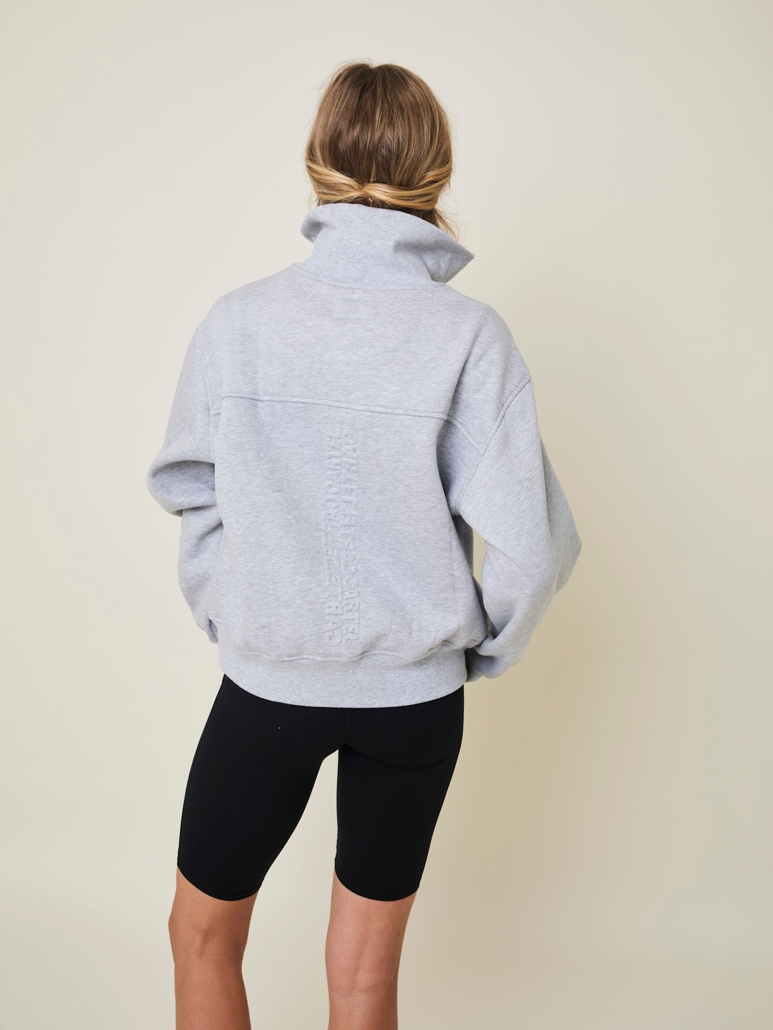 Air Sweatshirt med lynlås lukning - Grey Melange