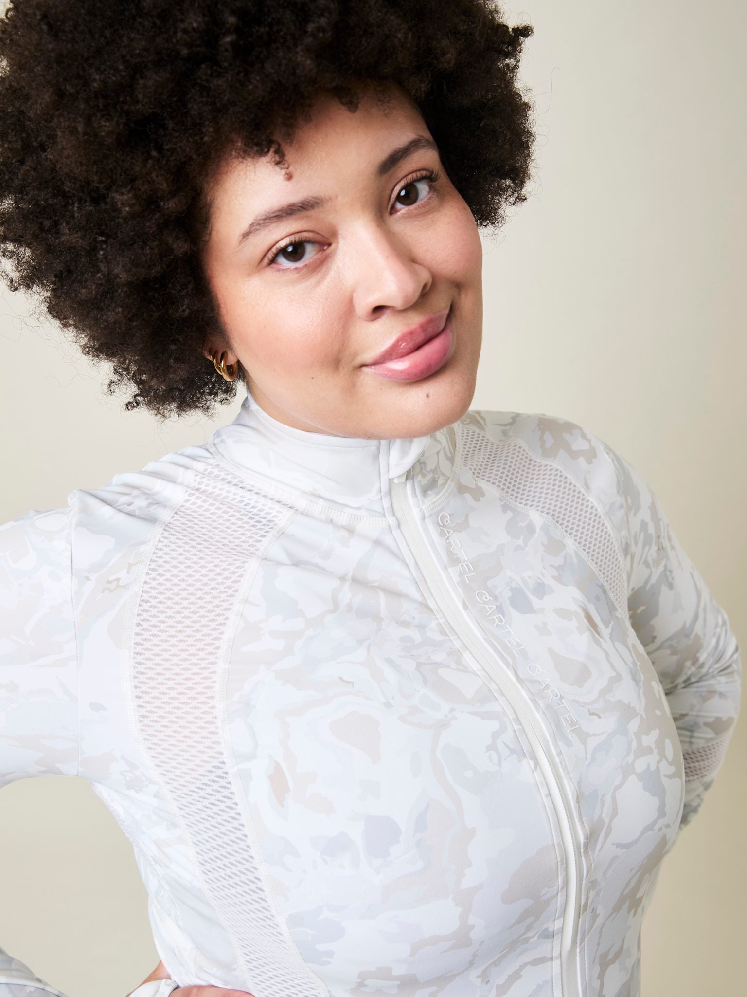 Alma Long Sleeve Zip Jacket - Marble