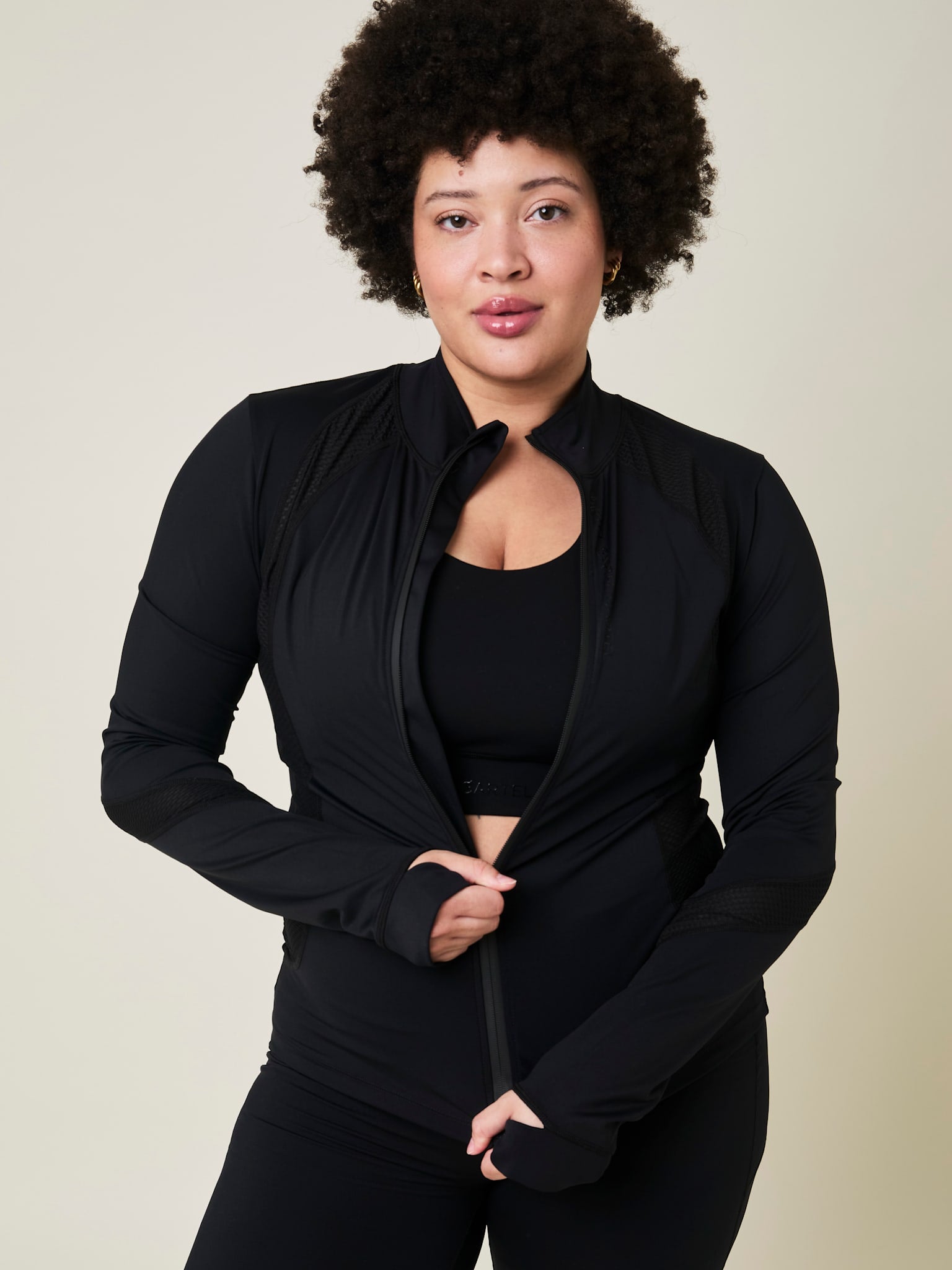 Alma Long Sleeve Zip Jacket - Nero