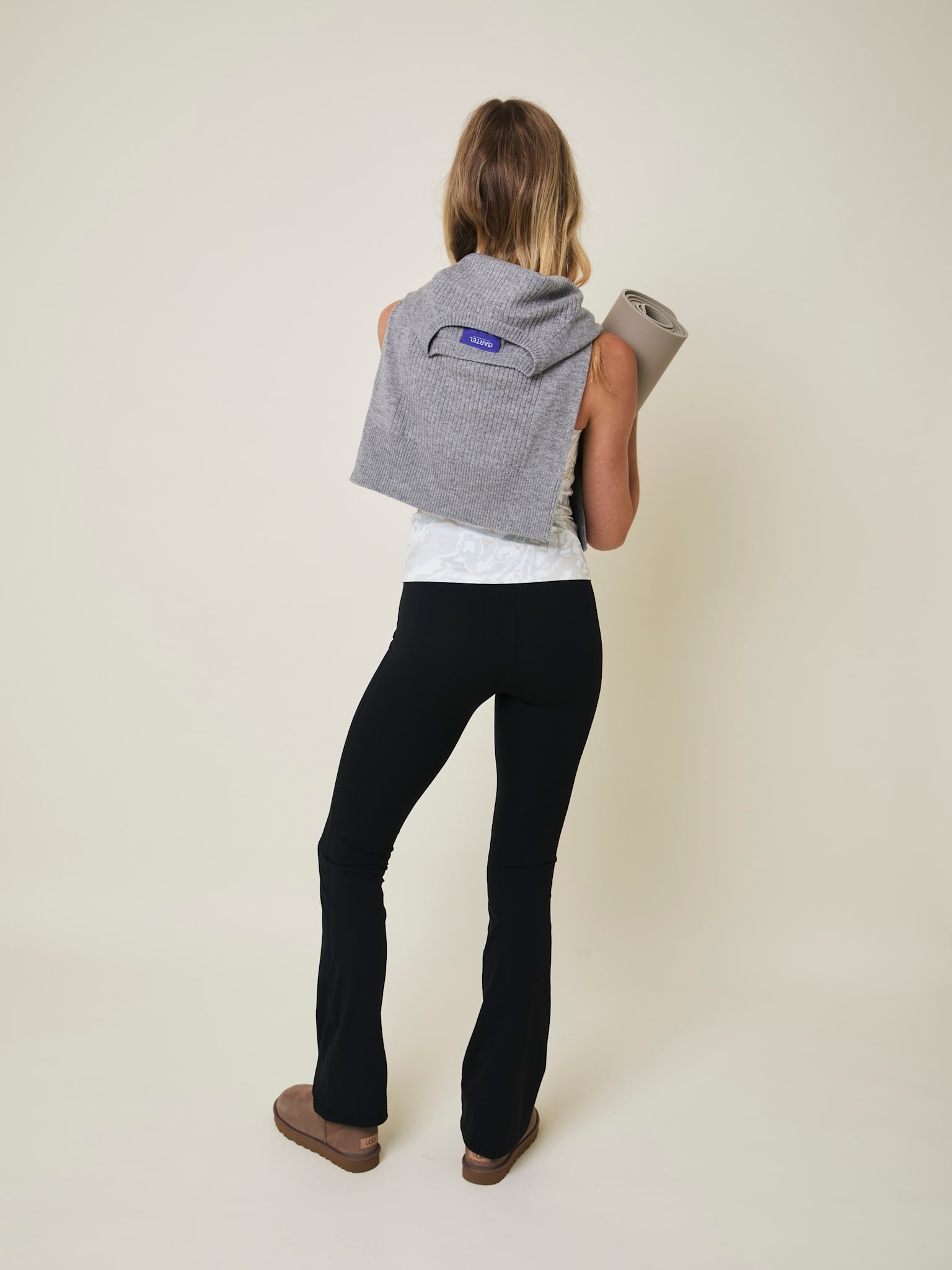 Art højtaljet flared leggings - Nero