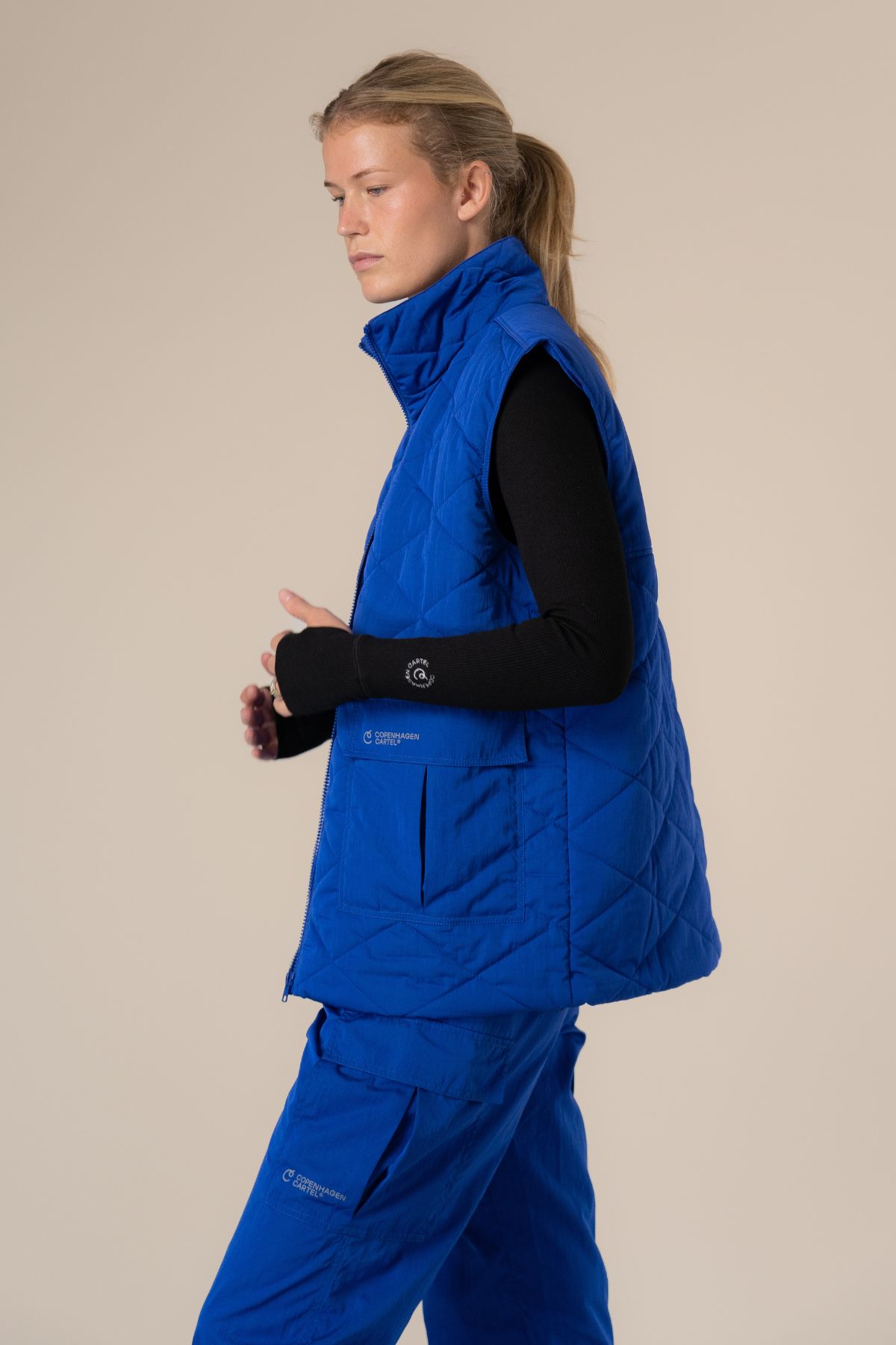 Coast quilted vest - Cartel Blue