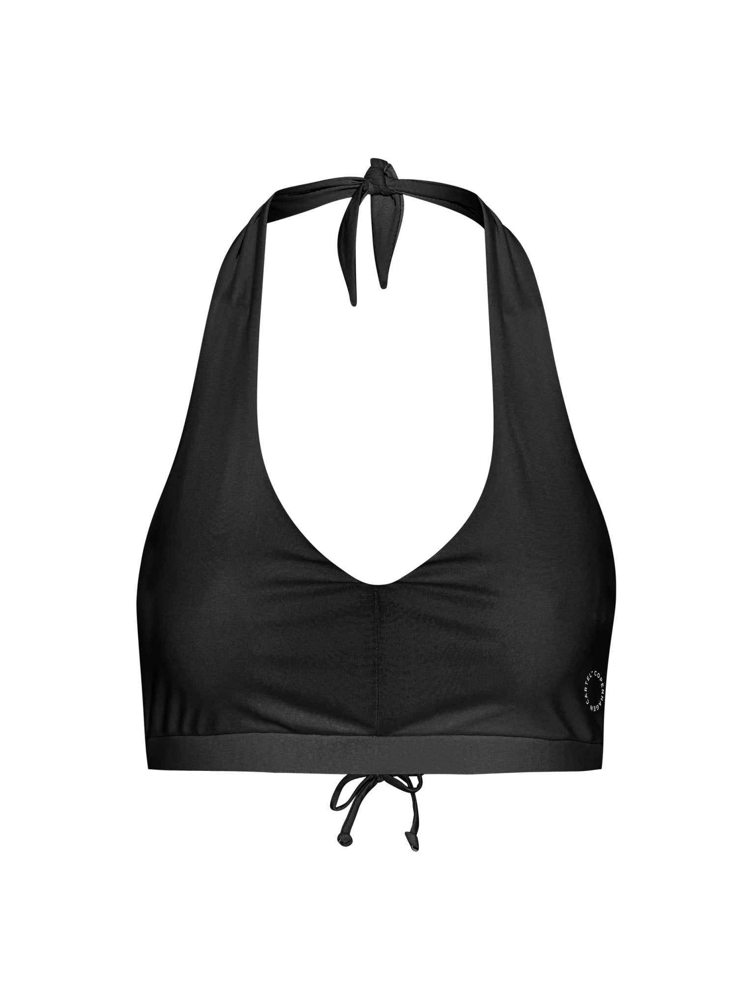 Bukit halterneck bikini top - Nero