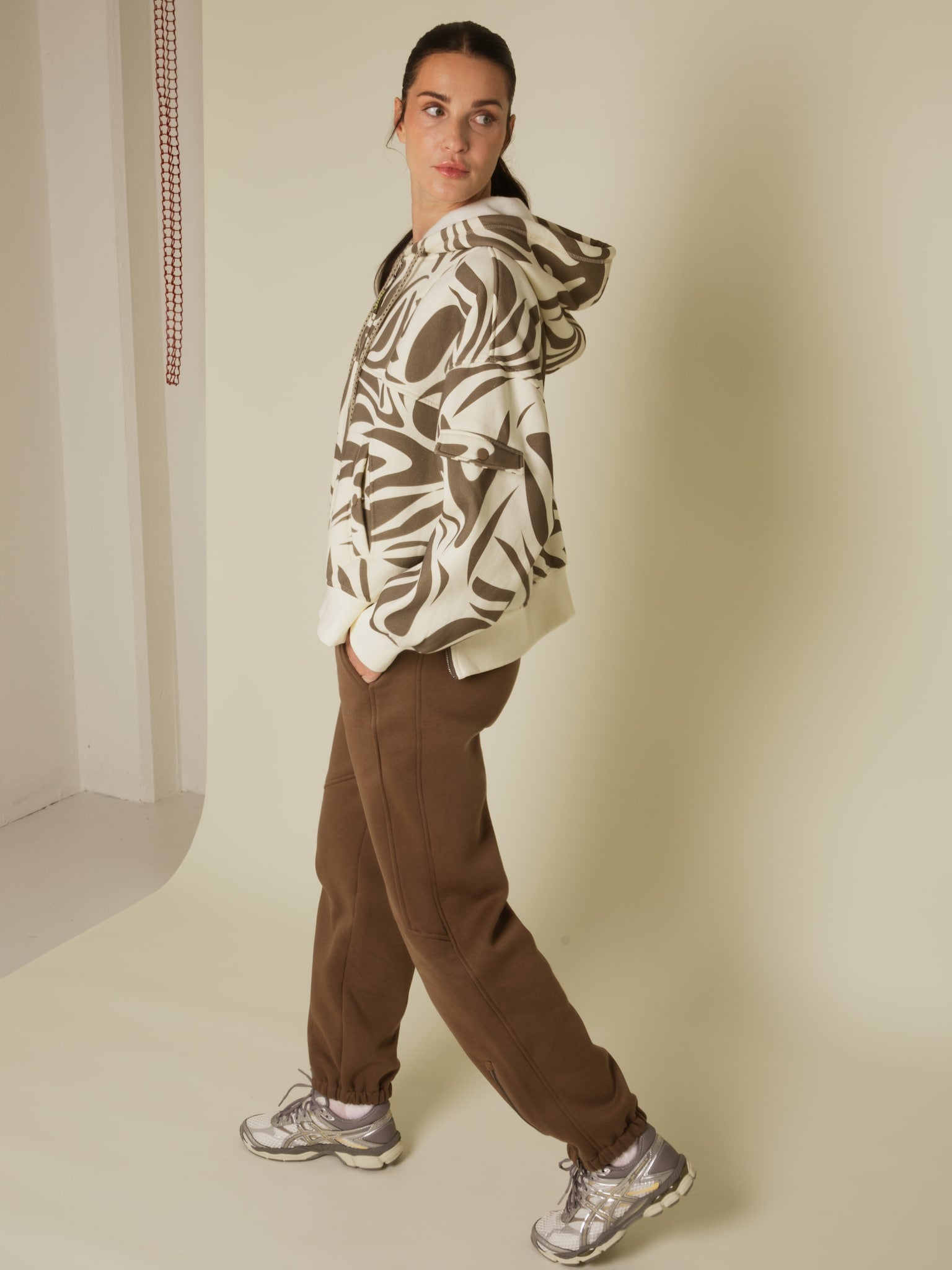 Horizon sweat zip-leg joggers - Hazel