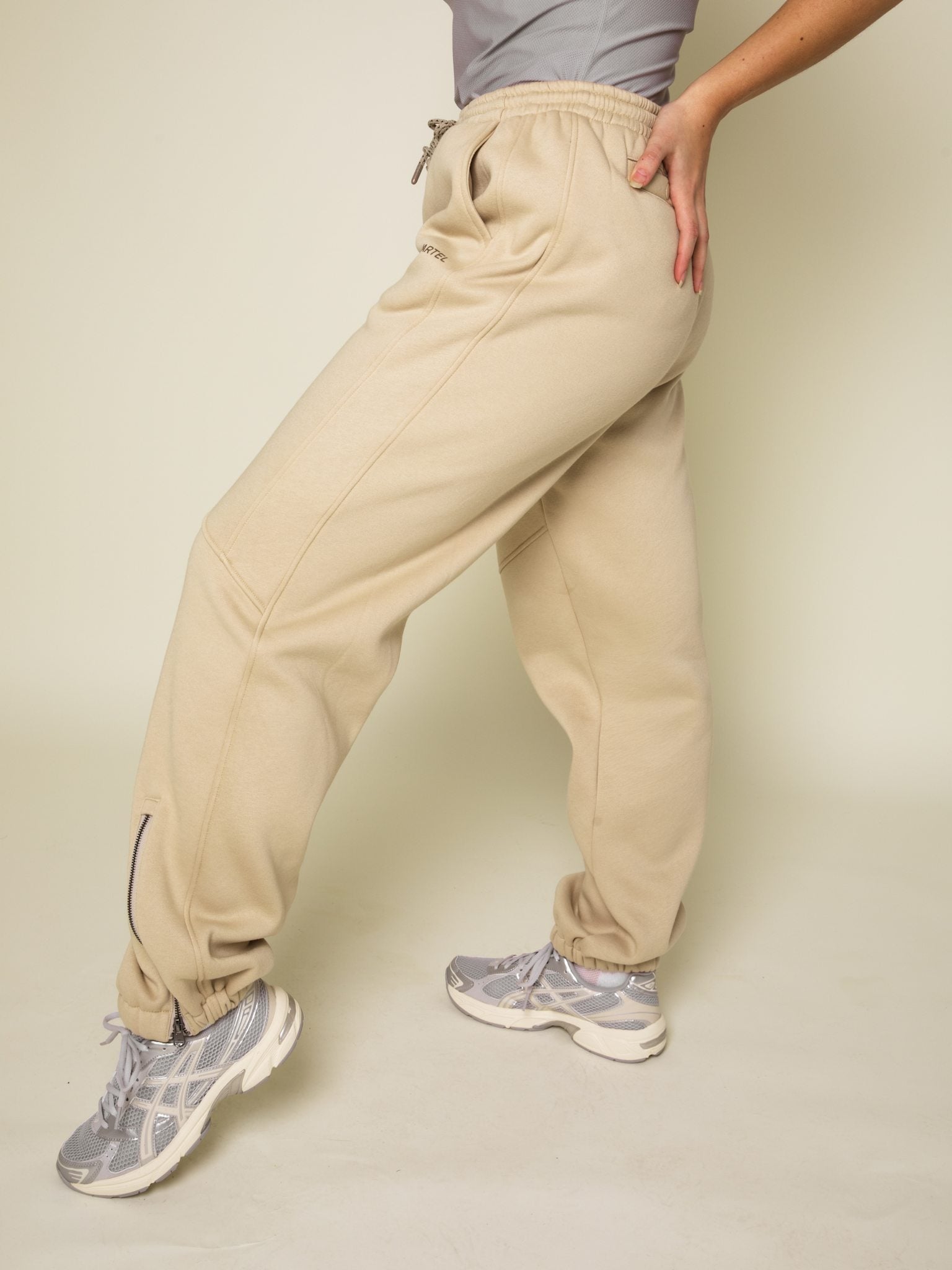 Horizon sweat zip-leg joggers - Sand