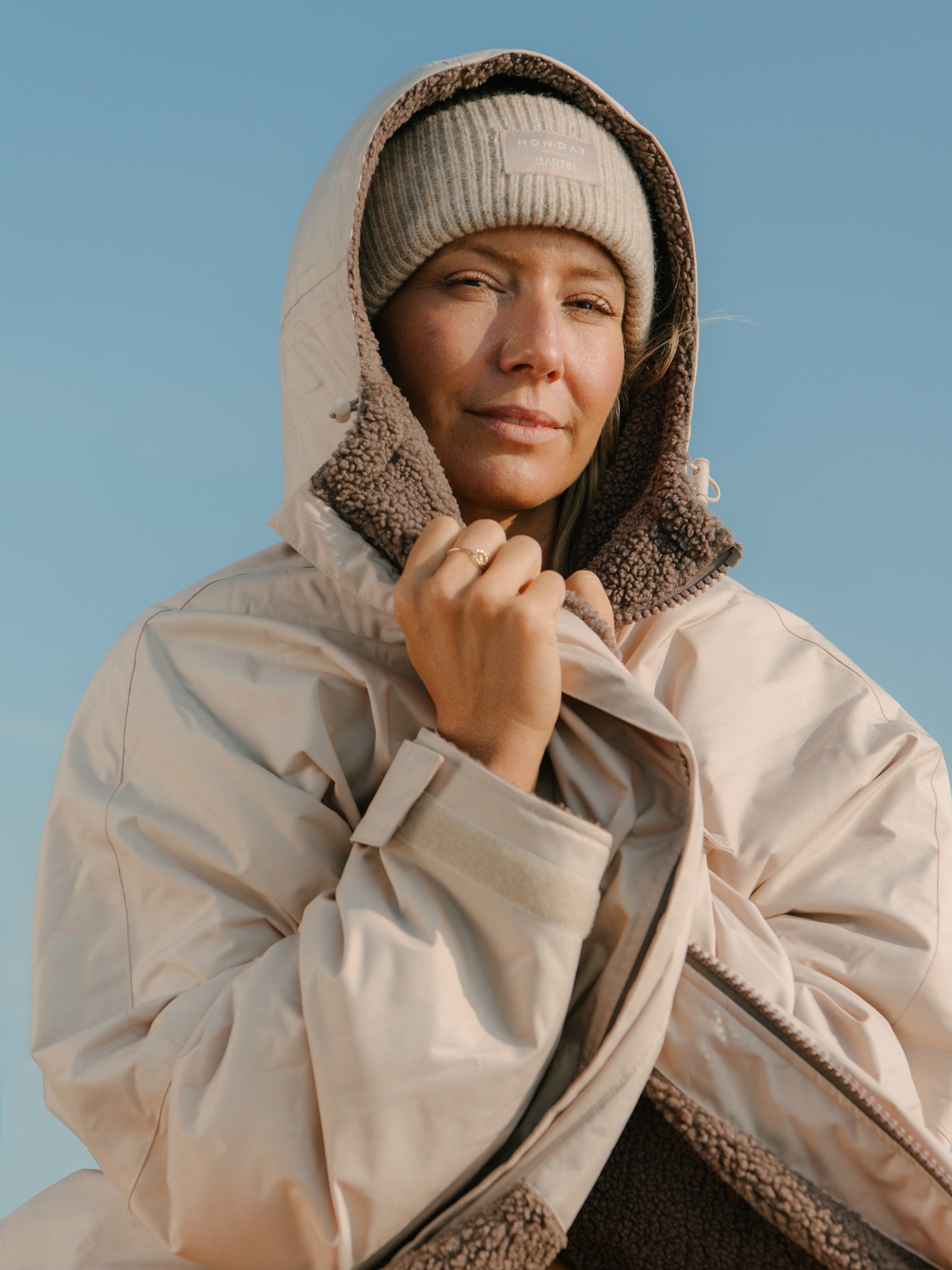 Cartel x Monday Bliss Winterswim Changing Robe - Sand