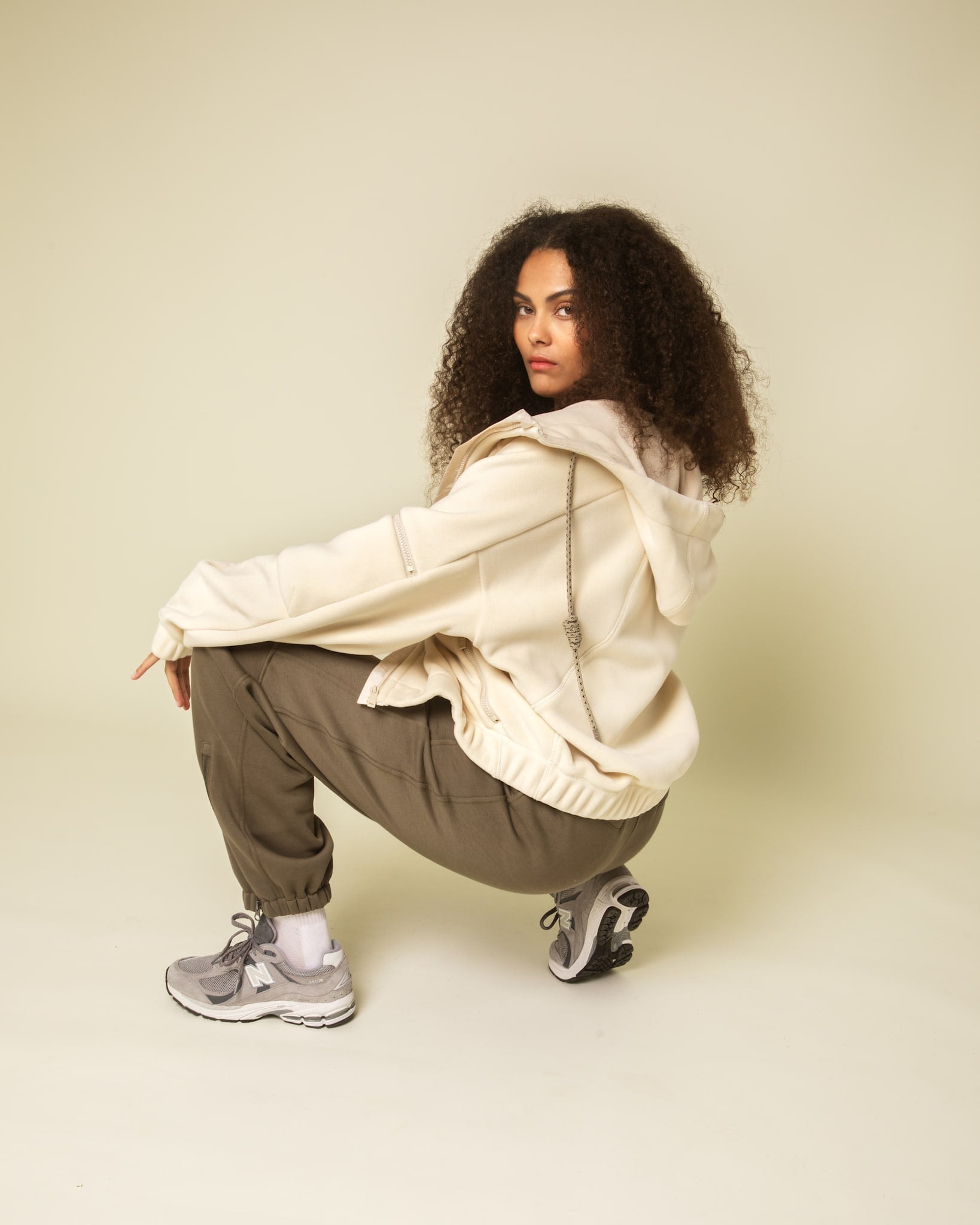 Range bonded fleece jakke m. hætte - Shell - Shell