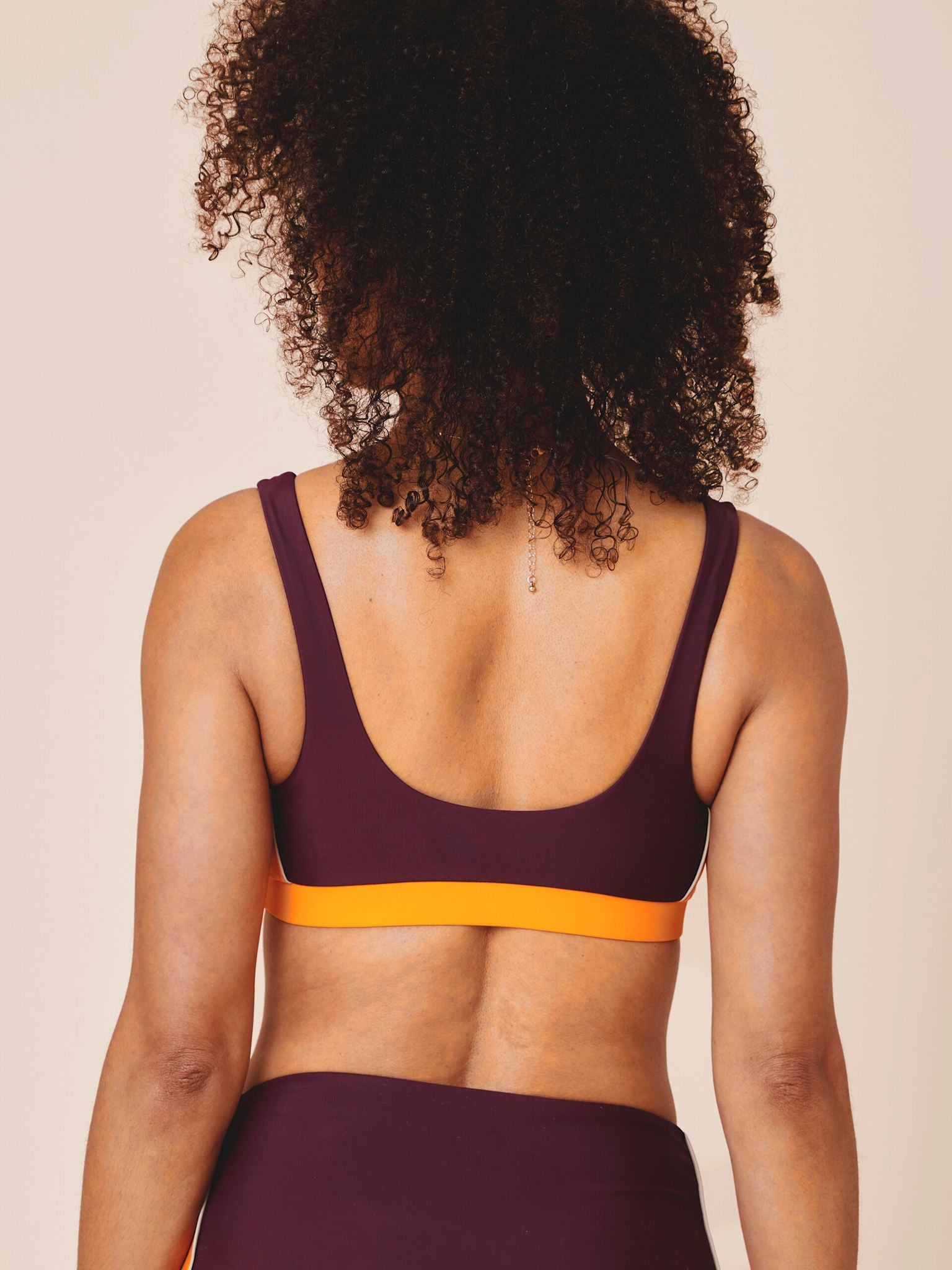 Agung Colorblock sporty bikini top - Deep/Flame