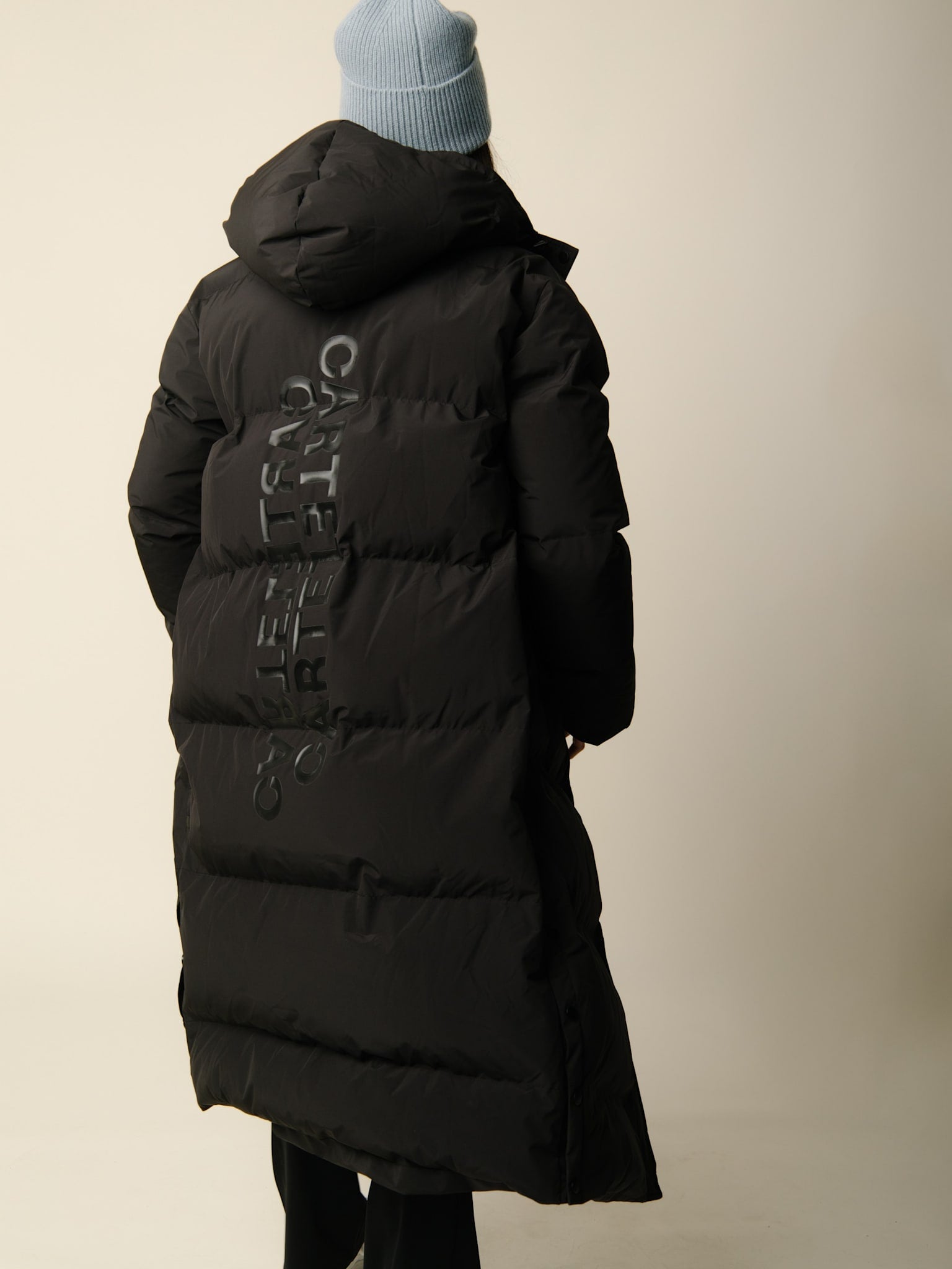 Perma Puffer jacket long - Nero