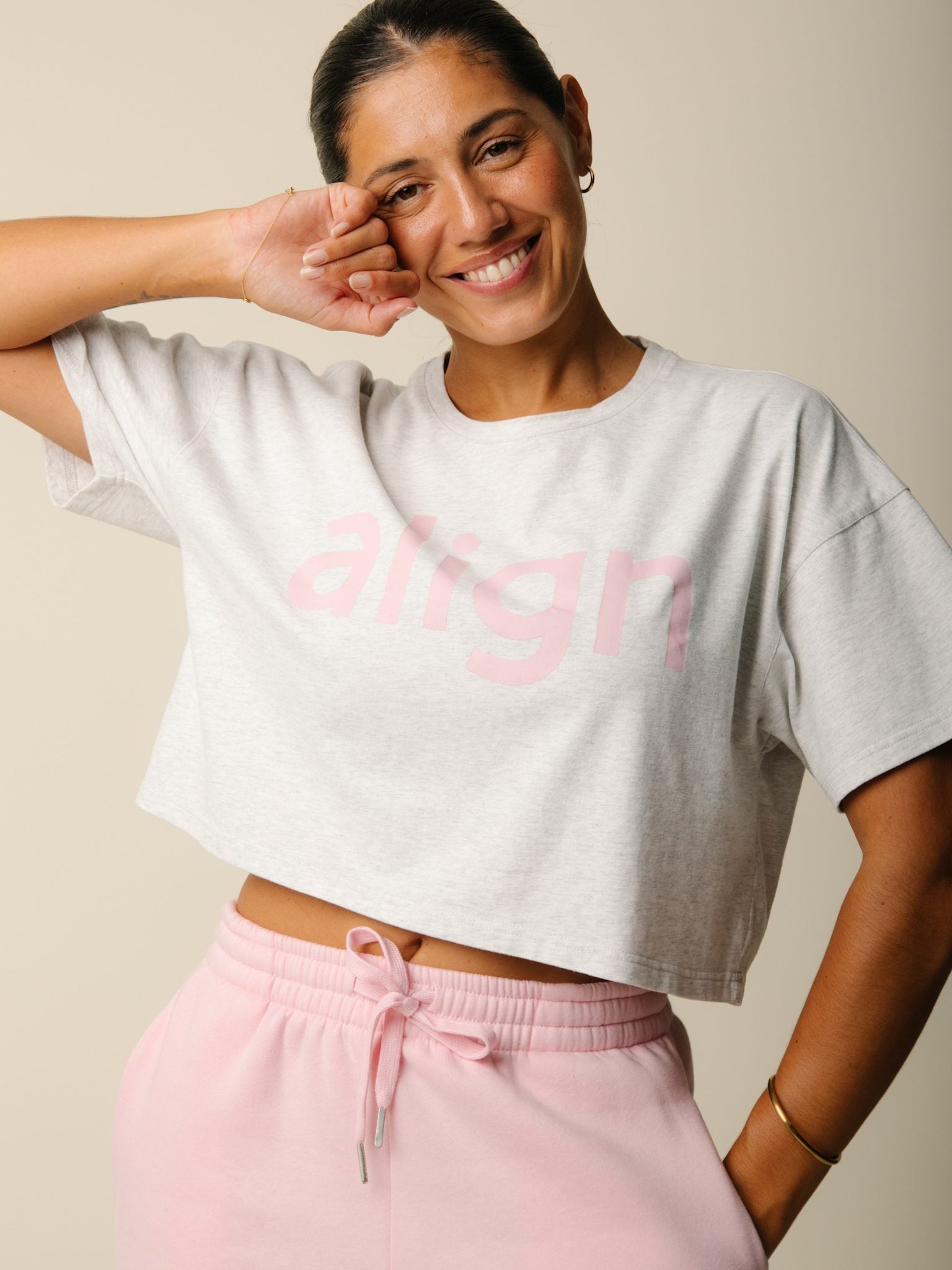Cartel x Align by Blume crop tee - Grey