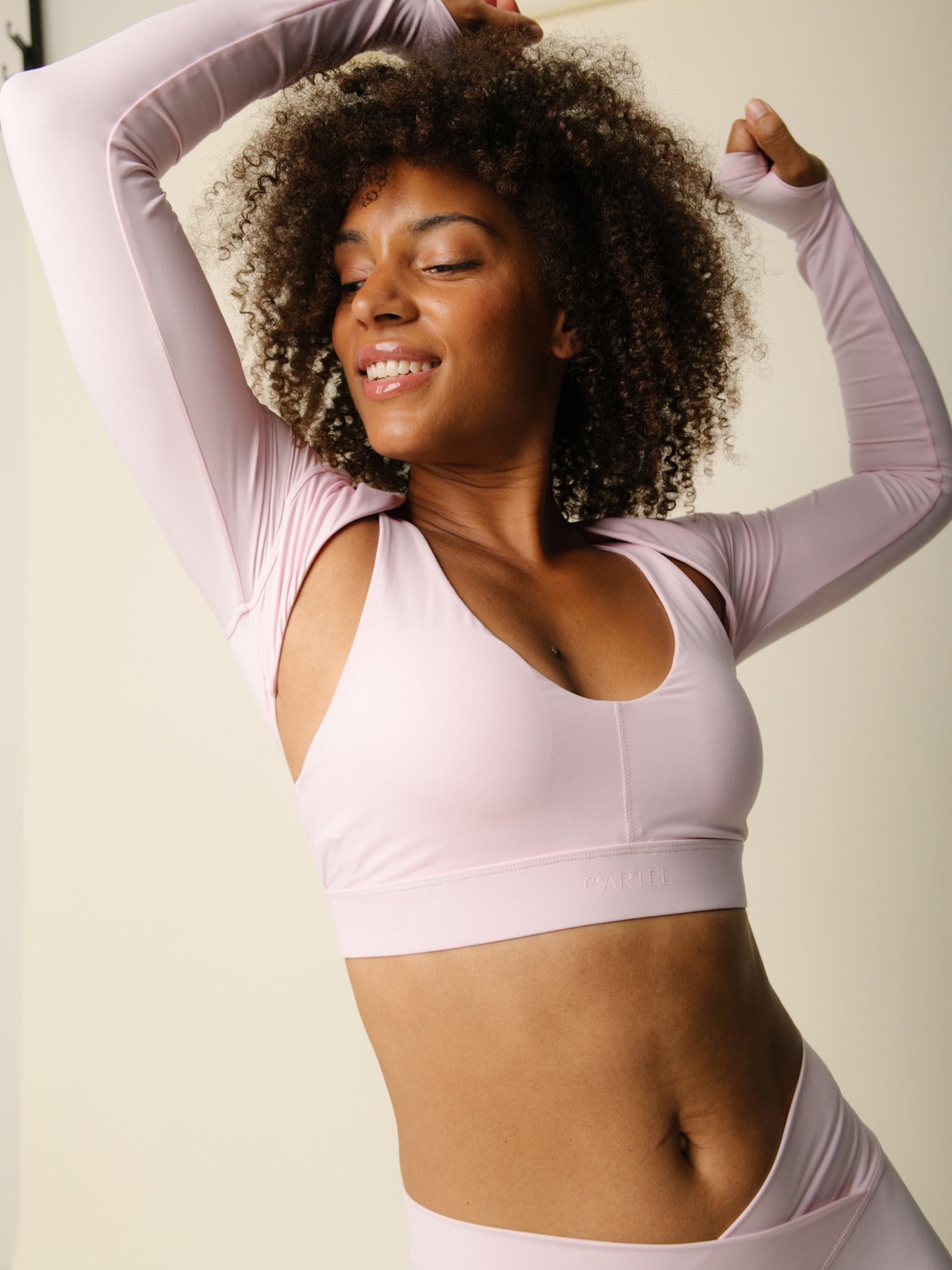 Cartel x Align by Blume long sleeve shrug - Blush
