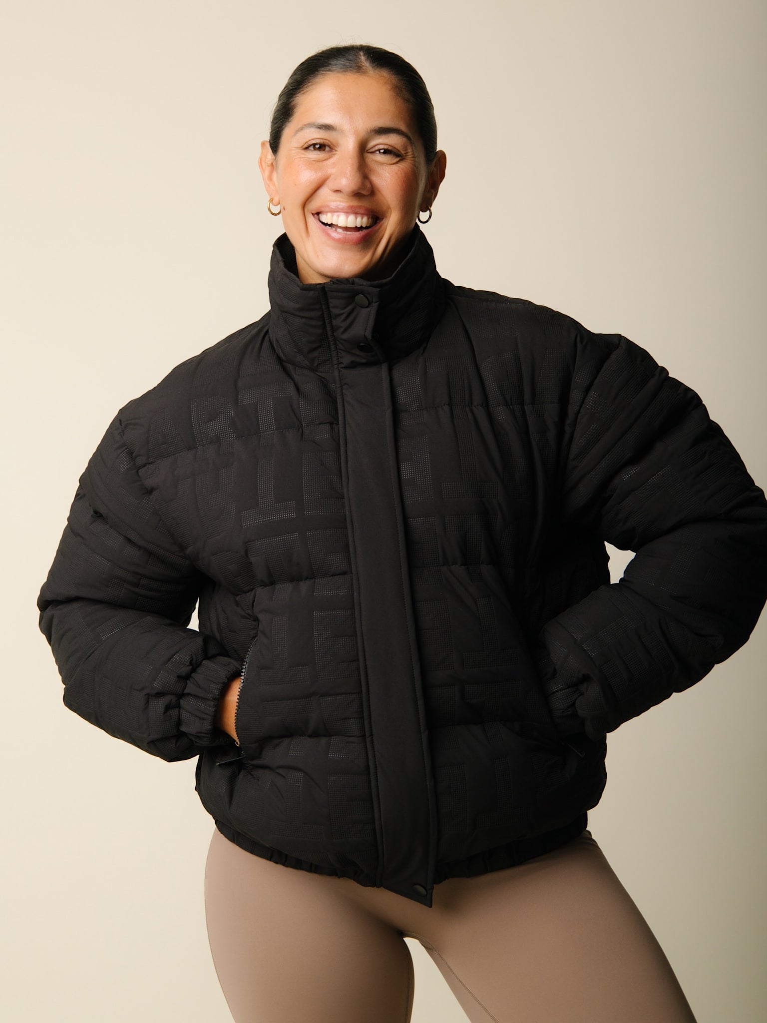 Cartel x Align by Blume puffer bomber jakke - Nero