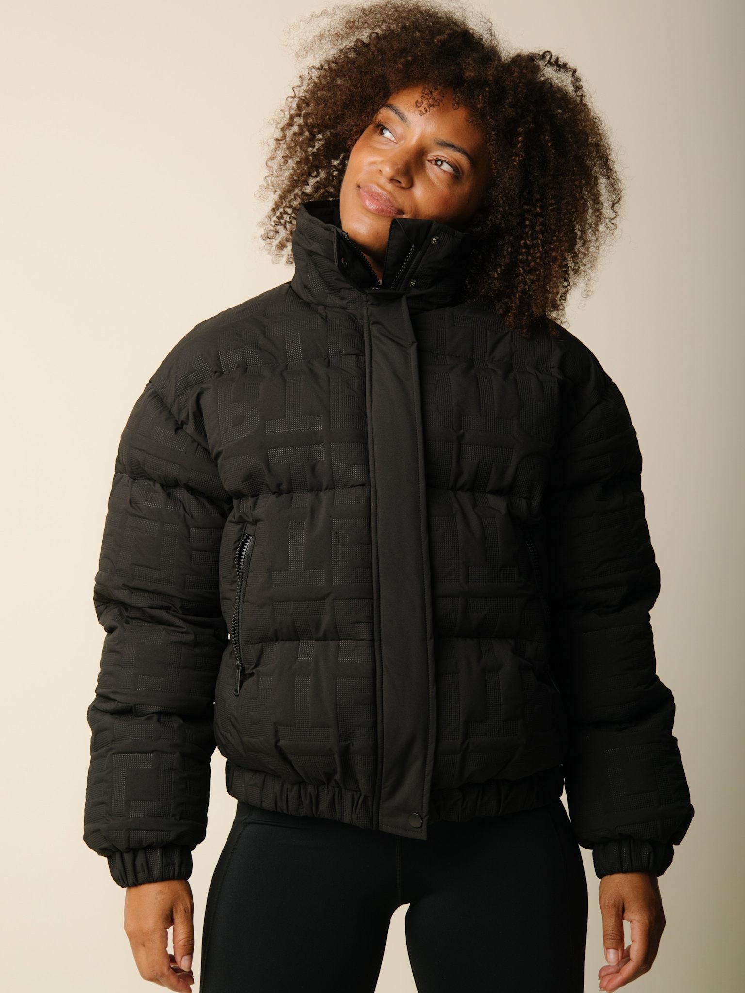 Cartel x Align by Blume puffer bomber jakke - Nero