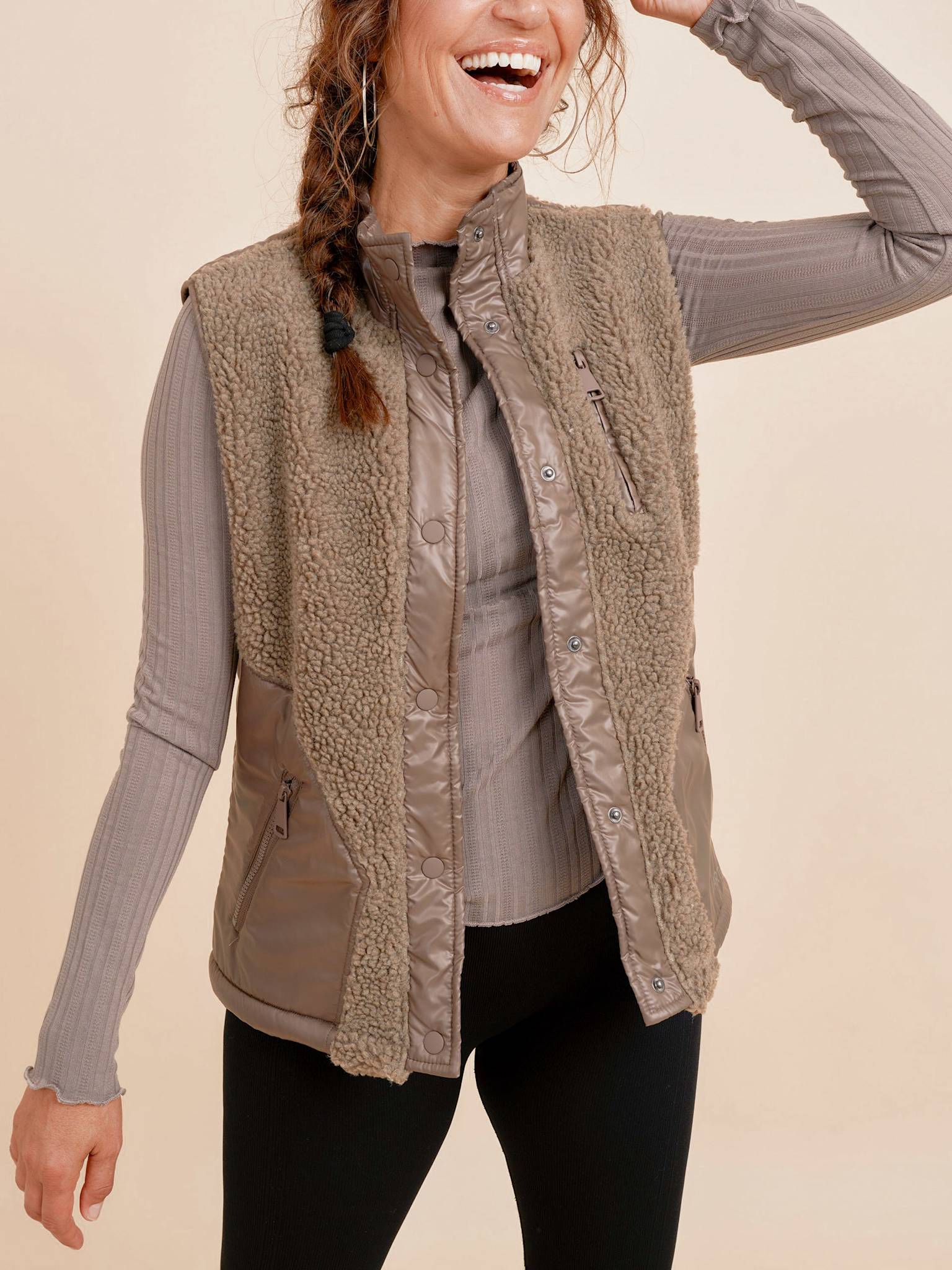 Glacier Fleece Vest - Hazel