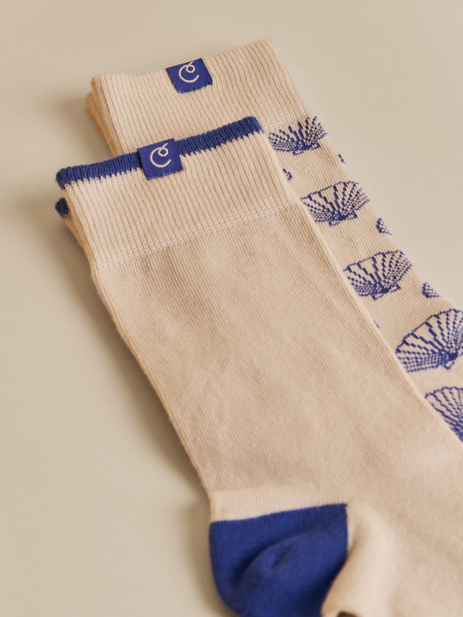 2-pack Seashell Socks - Sand