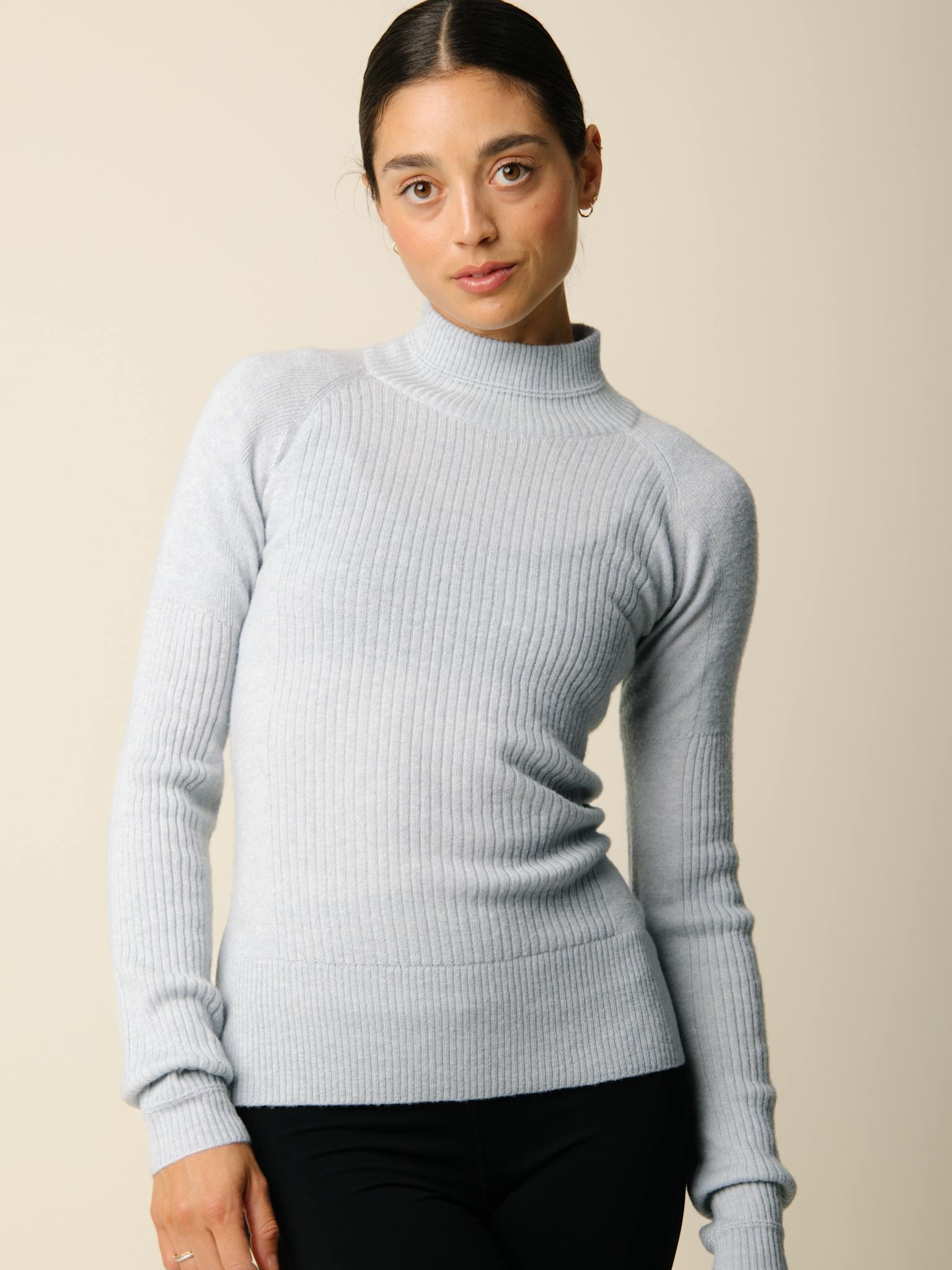 Vilda turtleneck cashmere blend sweater - Clear