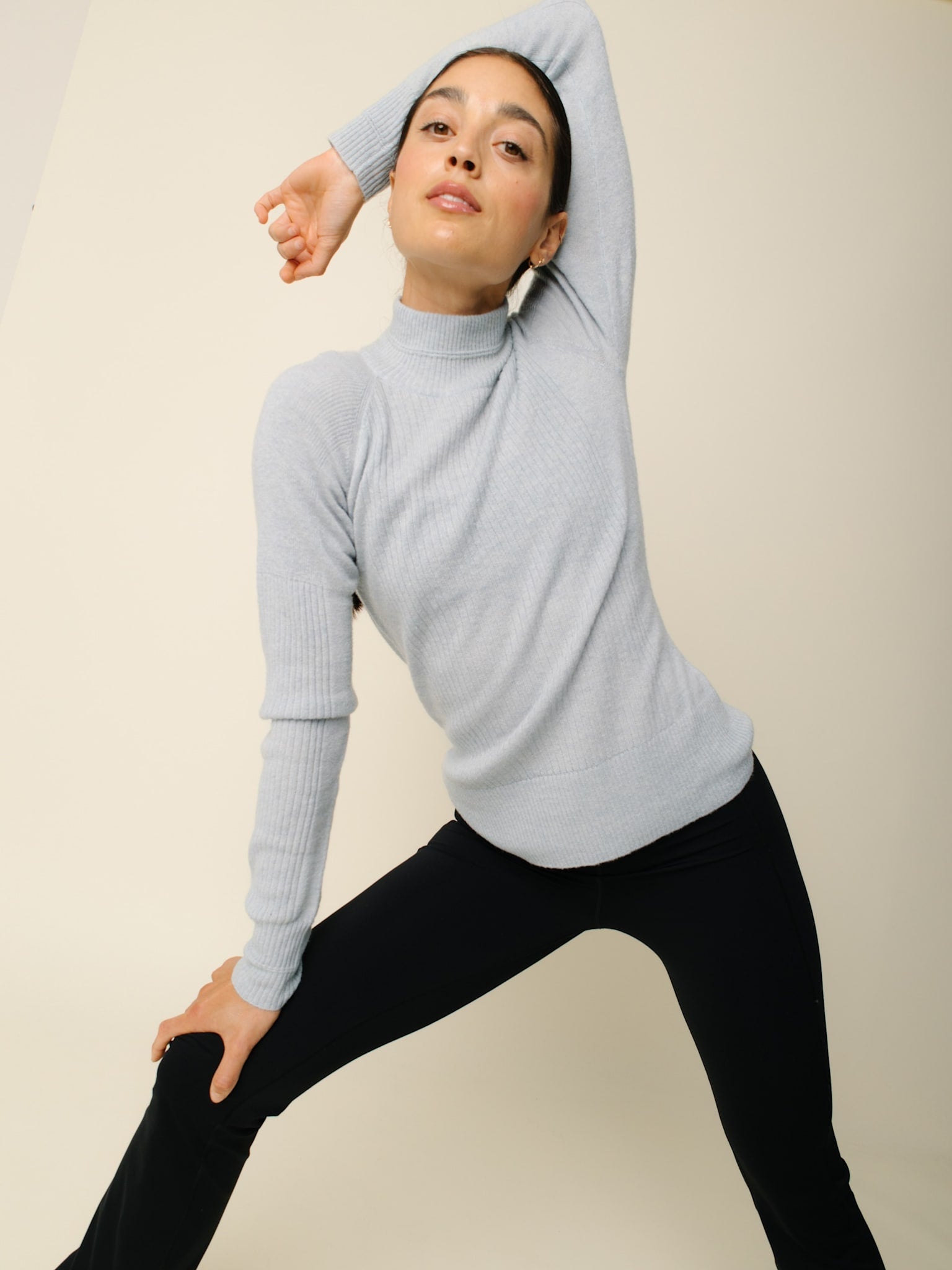 Vilda turtleneck cashmere blend sweater - Clear