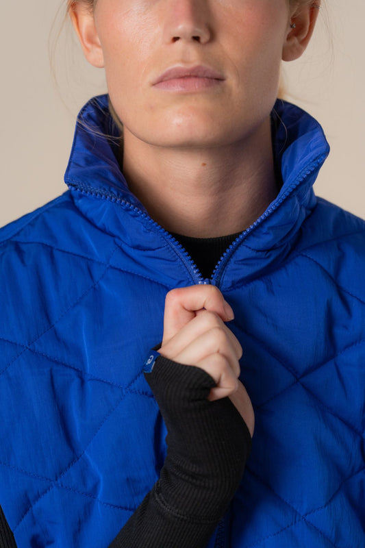 Coast recycled quilted vest - Cartel Blue