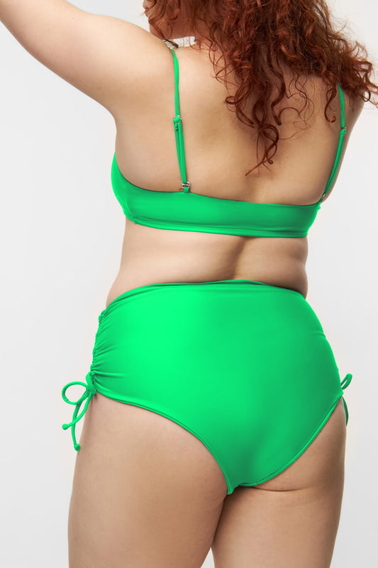 Wanita high-waist adjustable bikini bottom - Earth