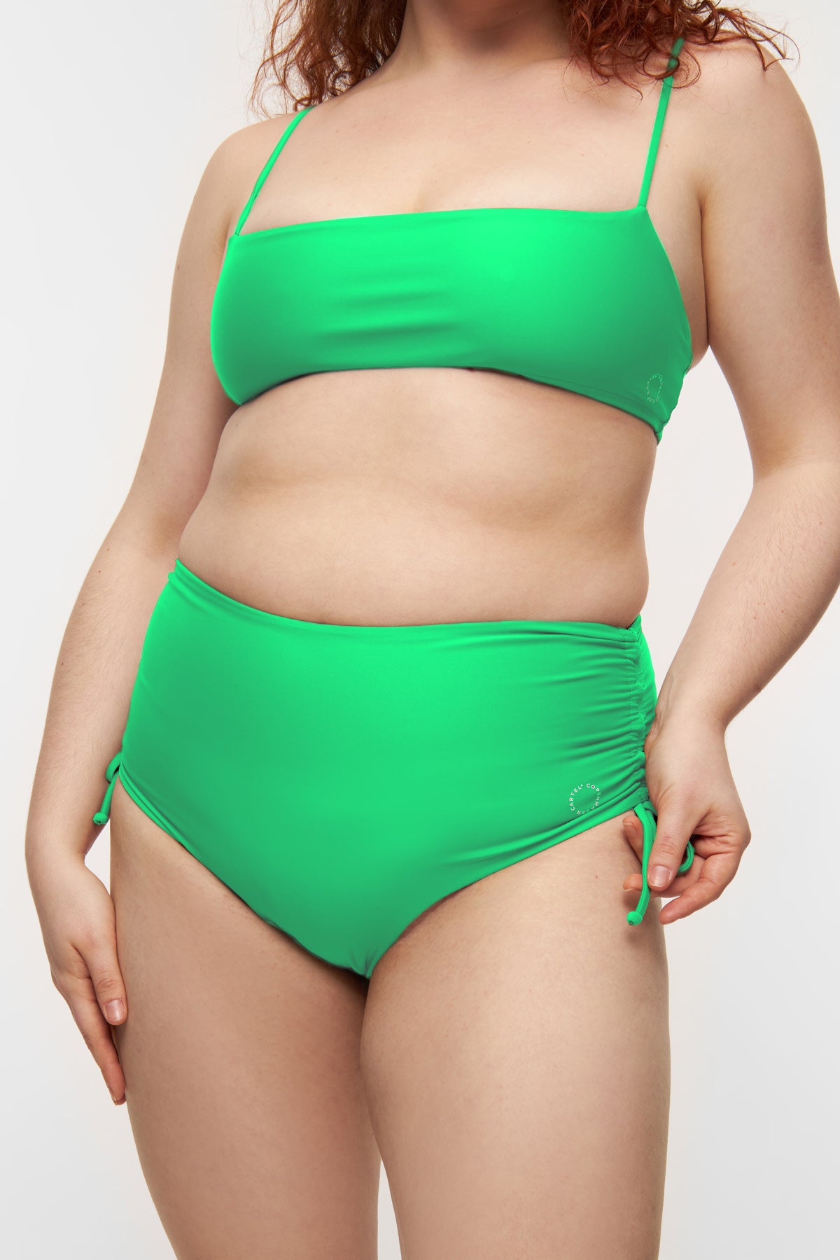 Wanita high-waist adjustable bikini bottom - Earth